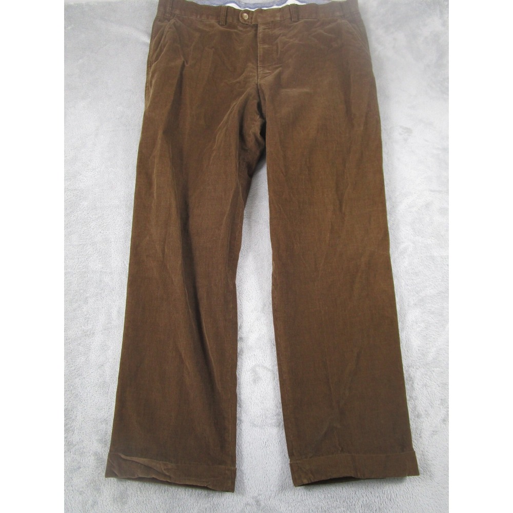 Hiltl Pants Mens 40x31 Brown Corduroy Chino Pockets Business Professional Preppy